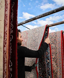 خشک کردن قالی در قالیشویی سبلان 
